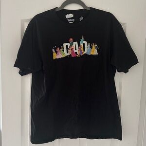 Disney Princess DAD Black Crew Neck Tee